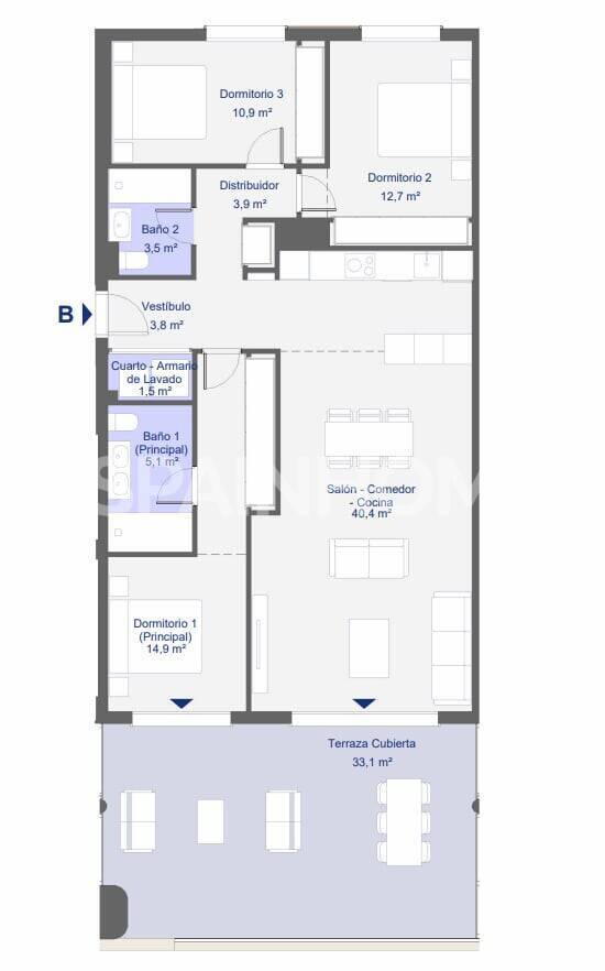 Appartamento a San Roque, Cadiz, Spagna 2 camere da letto, 97 mq. N° 131177