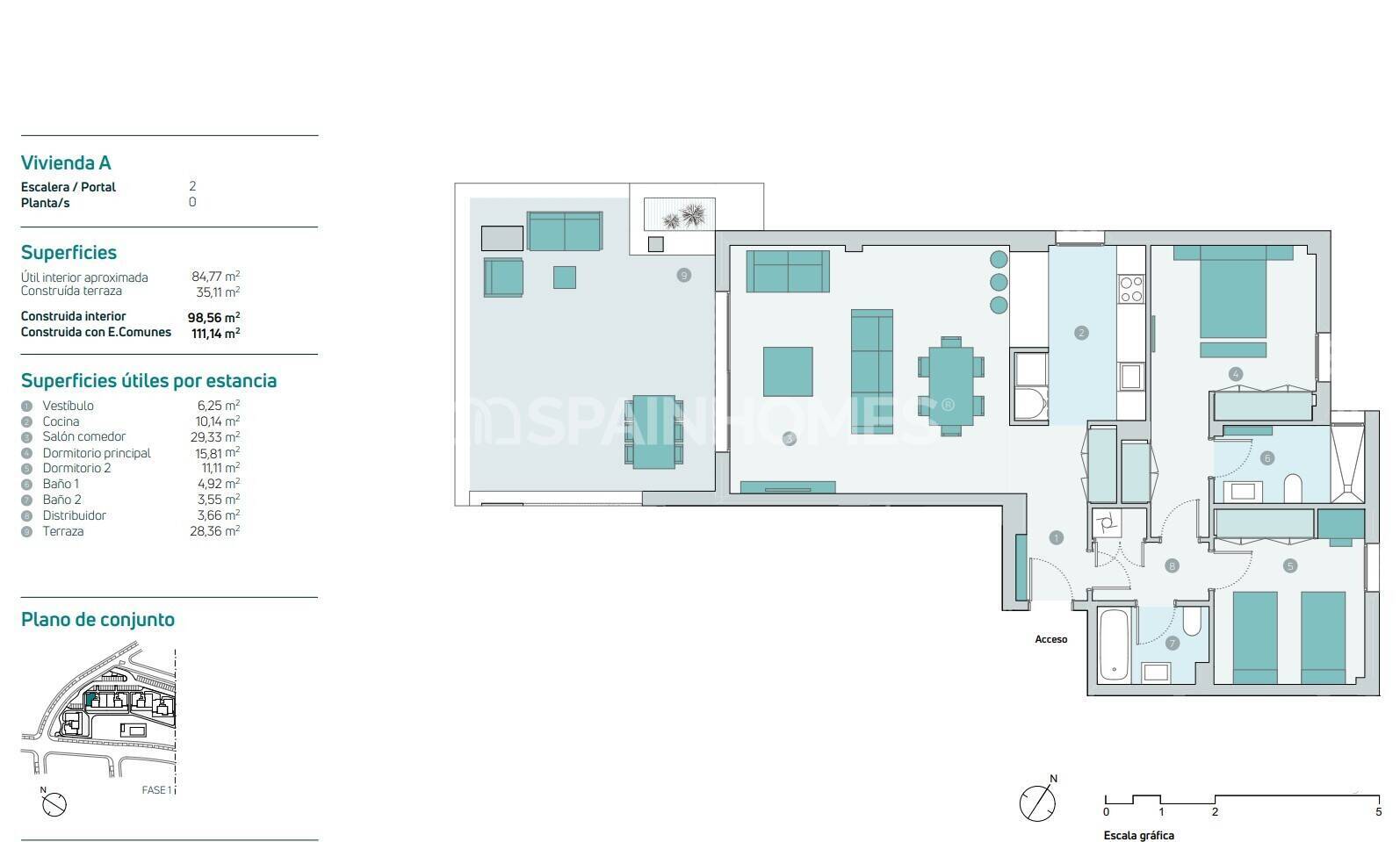 Apartament w Estepona, Malaga, Hiszpania 2 sypialnie, 80 mkw. nr 131267